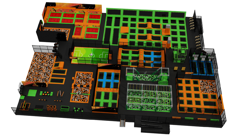 BJ-JB014 - Trampoline park USA - Trampoline Park | Bluejayset Playground Heaven