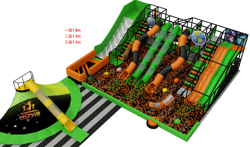 BJ-JB014 - Trampoline park USA - Trampoline Park | Bluejayset Playground Heaven