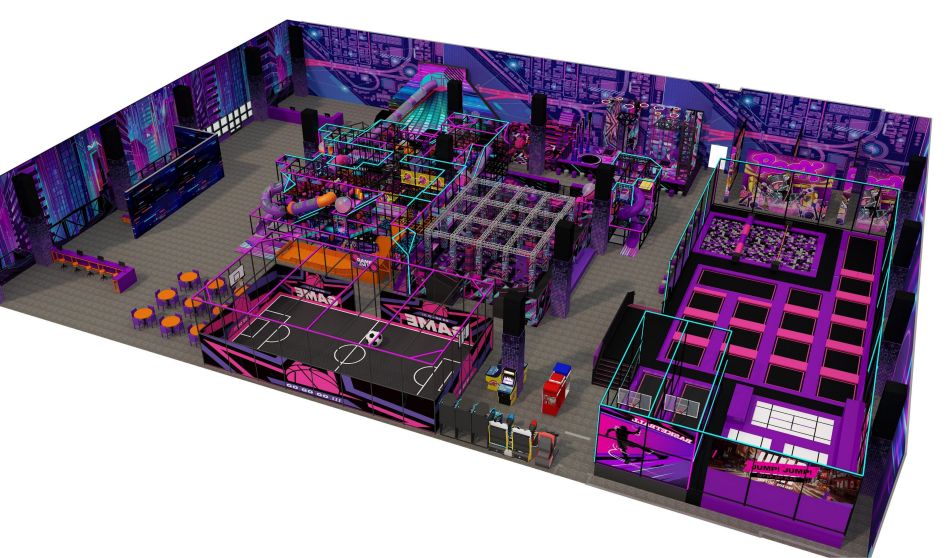 BJ-JD019 - Trampoline park with soft play price - Trampoline Park | Bluejayset Playground Heaven