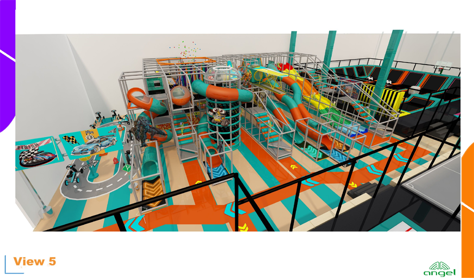 BJ-JD012 - Trampoline park with Soft playground - Trampoline Park | Bluejayset Playground Heaven