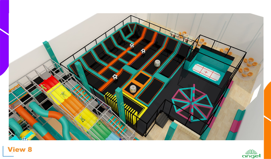 BJ-JD012 - Trampoline park with Soft playground - Trampoline Park | Bluejayset Playground Heaven