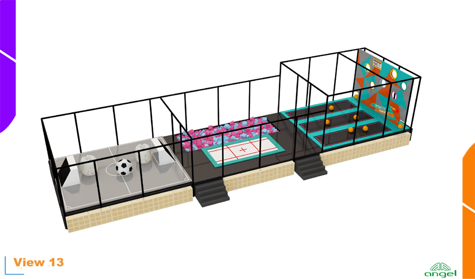 BJ-JD012 - Trampoline park with Soft playground - Trampoline Park | Bluejayset Playground Heaven