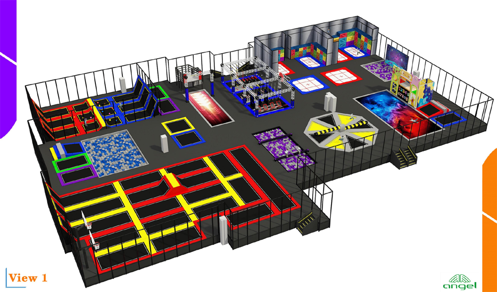 BJ-JB018 - trampoline park - Trampoline Park | Bluejayset Playground Heaven