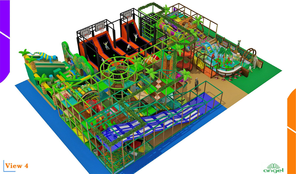 BJ-JD009 - trampoline place - Trampoline Park | Bluejayset Playground Heaven