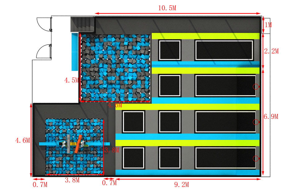 BJ-JC008 - trampoline place - Trampoline Park | Bluejayset Playground Heaven