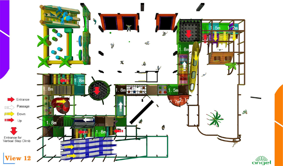 BJ-JD009 - trampoline place - Trampoline Park | Bluejayset Playground Heaven