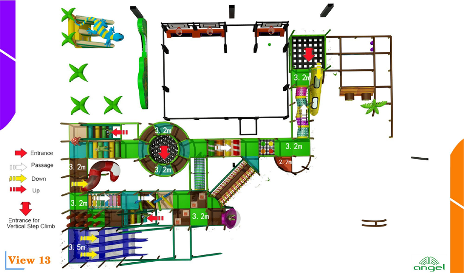 BJ-JD009 - trampoline place - Trampoline Park | Bluejayset Playground Heaven