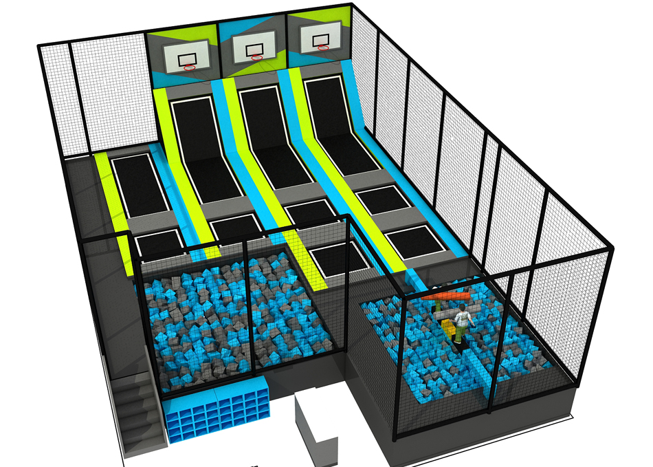 BJ-JC008 - trampoline place - Trampoline Park | Bluejayset Playground Heaven