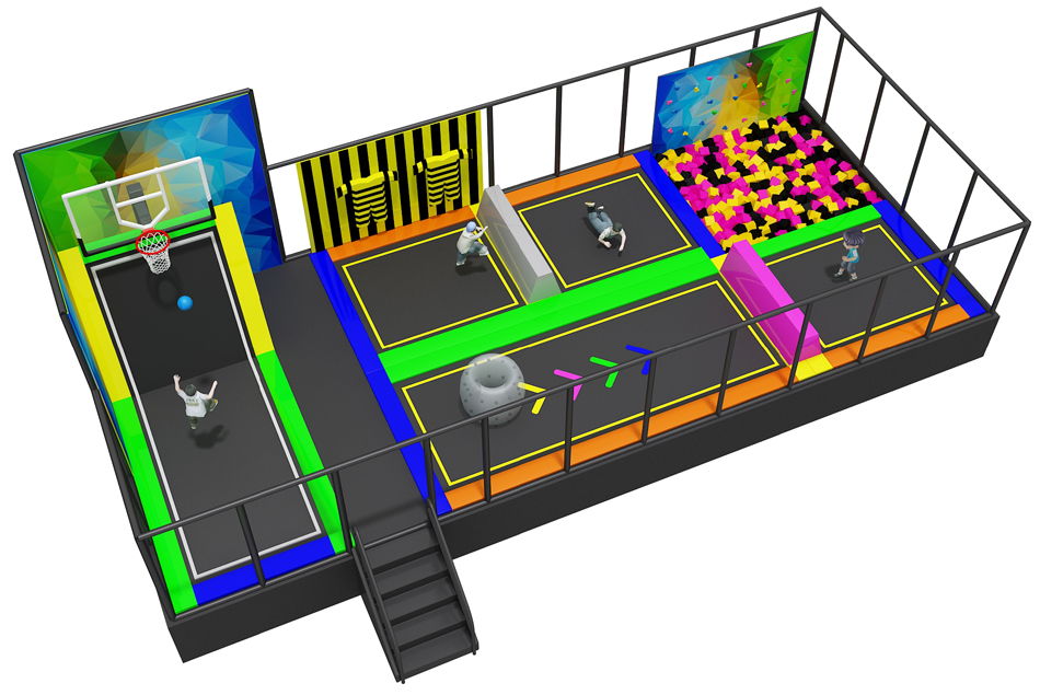 BJ-JC013 - where to buy a trampoline - Trampoline Park | Bluejayset Playground Heaven